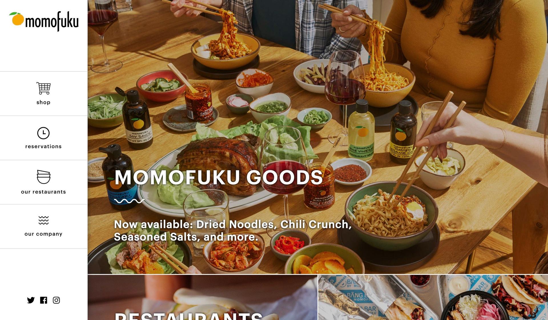 Momofuku-+wordpress website examples+