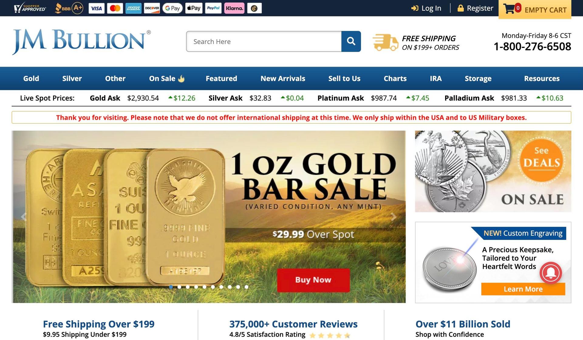 JM Bullion-+wordpress website examples+