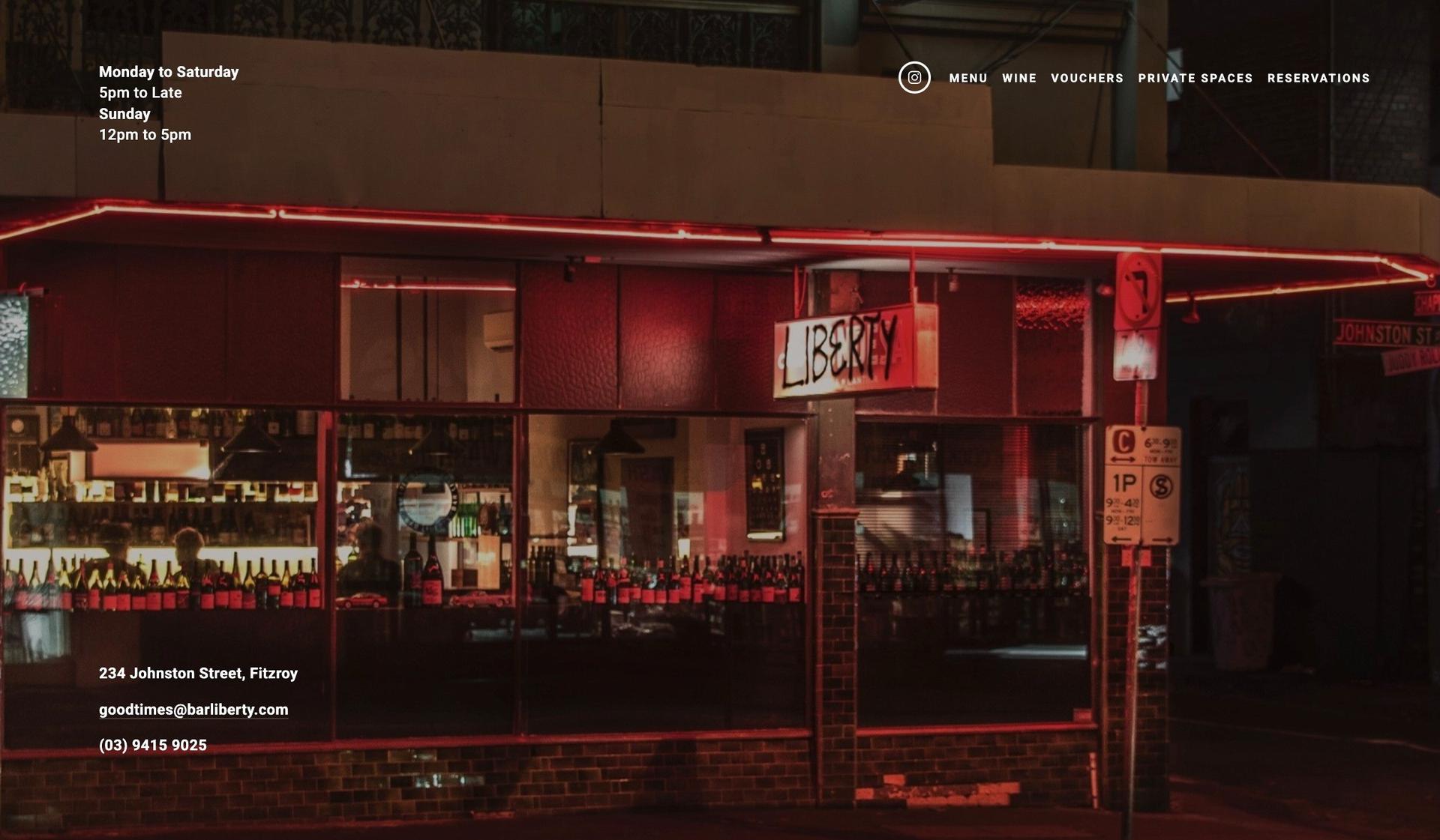 Bar Liberty-wine bar websites