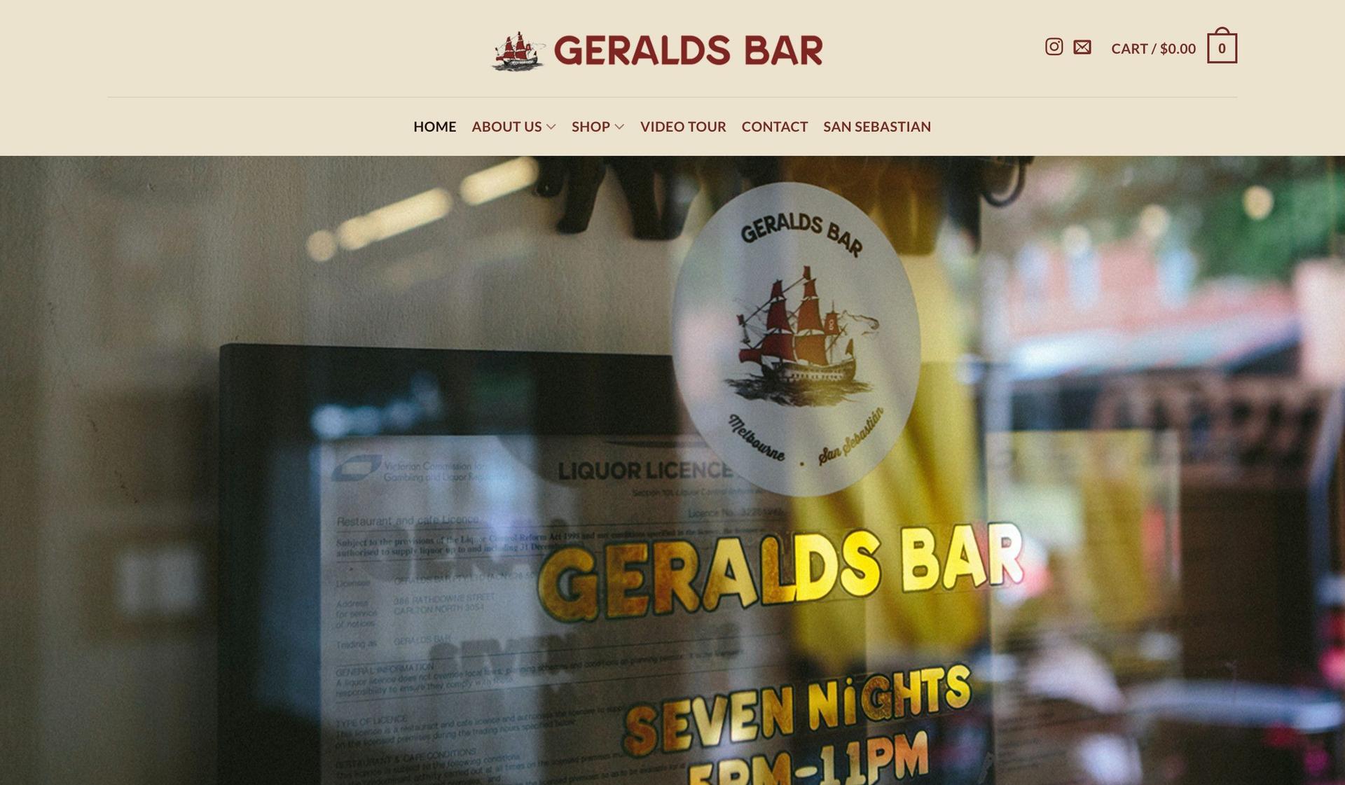 Geralds Bar-wine bar websites