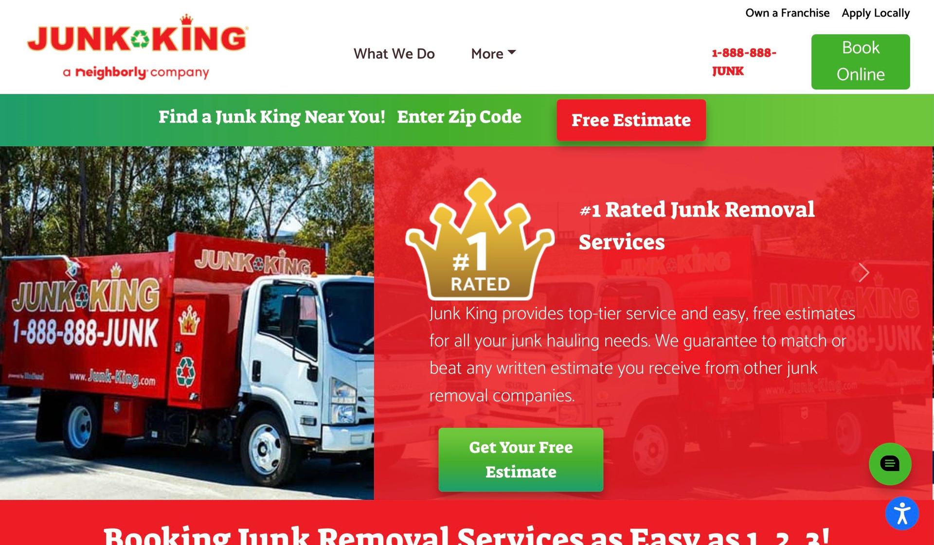 Junk King-dumpster rental websites