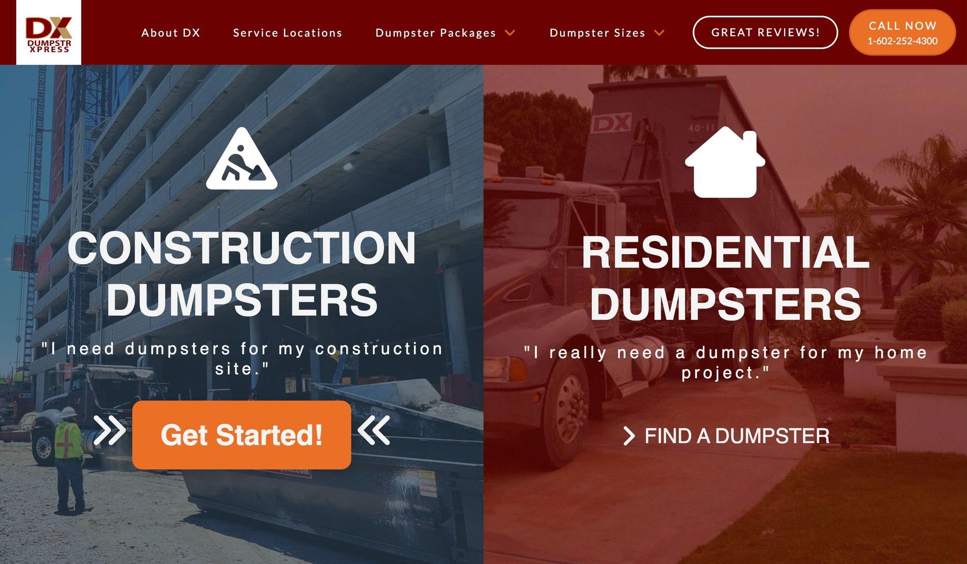 DX Dumpsters-dumpster rental websites