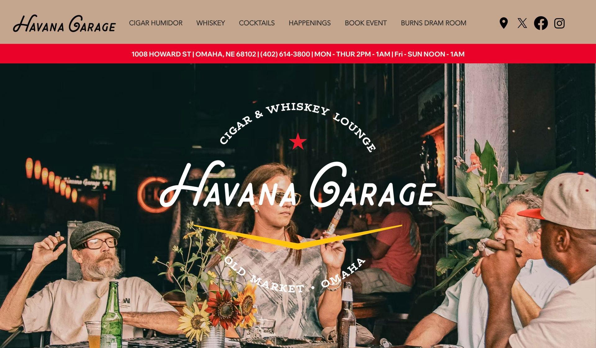 The Havana Garage-+smoke shop website examples+