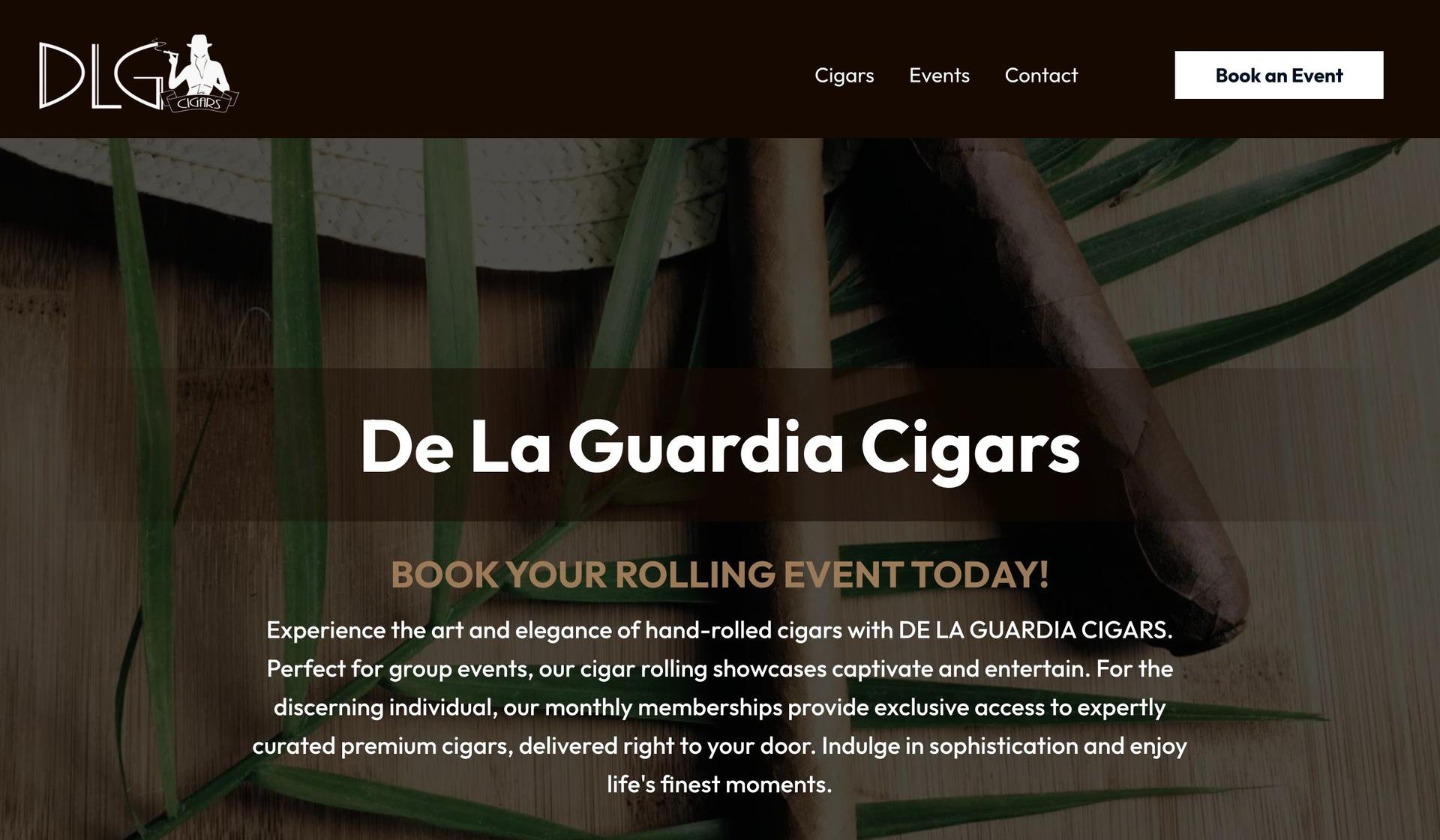 DLG Cigars-+smoke shop website examples+
