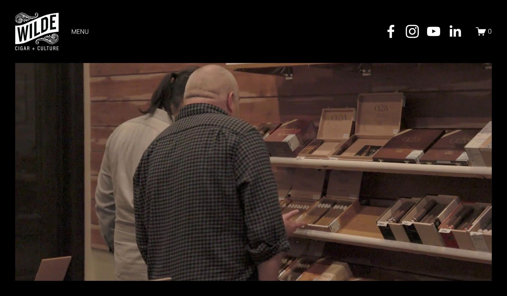 Wilde Cigars-+smoke shop website examples+