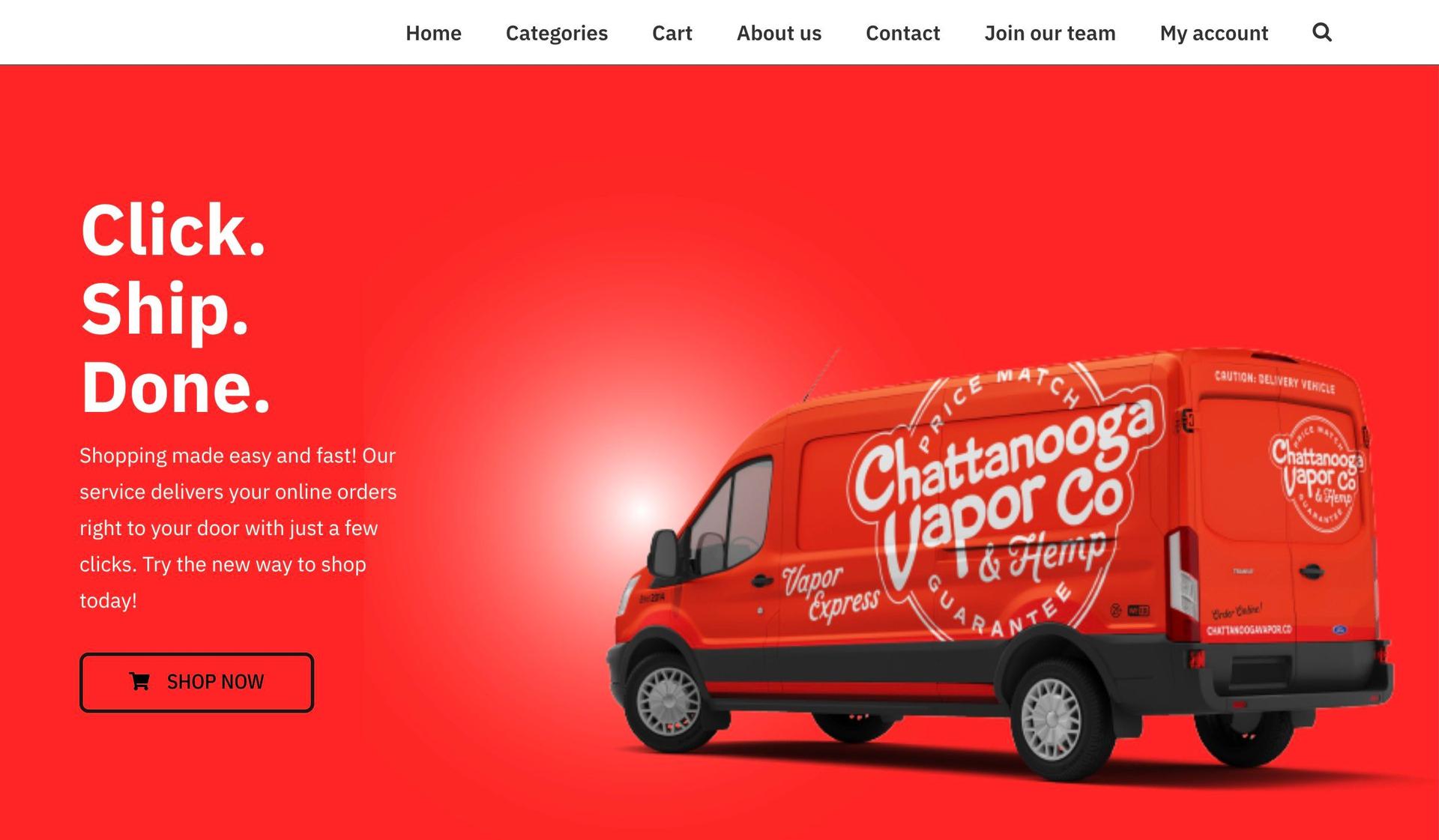 Chattanooga Vapor Co-+smoke shop website examples+