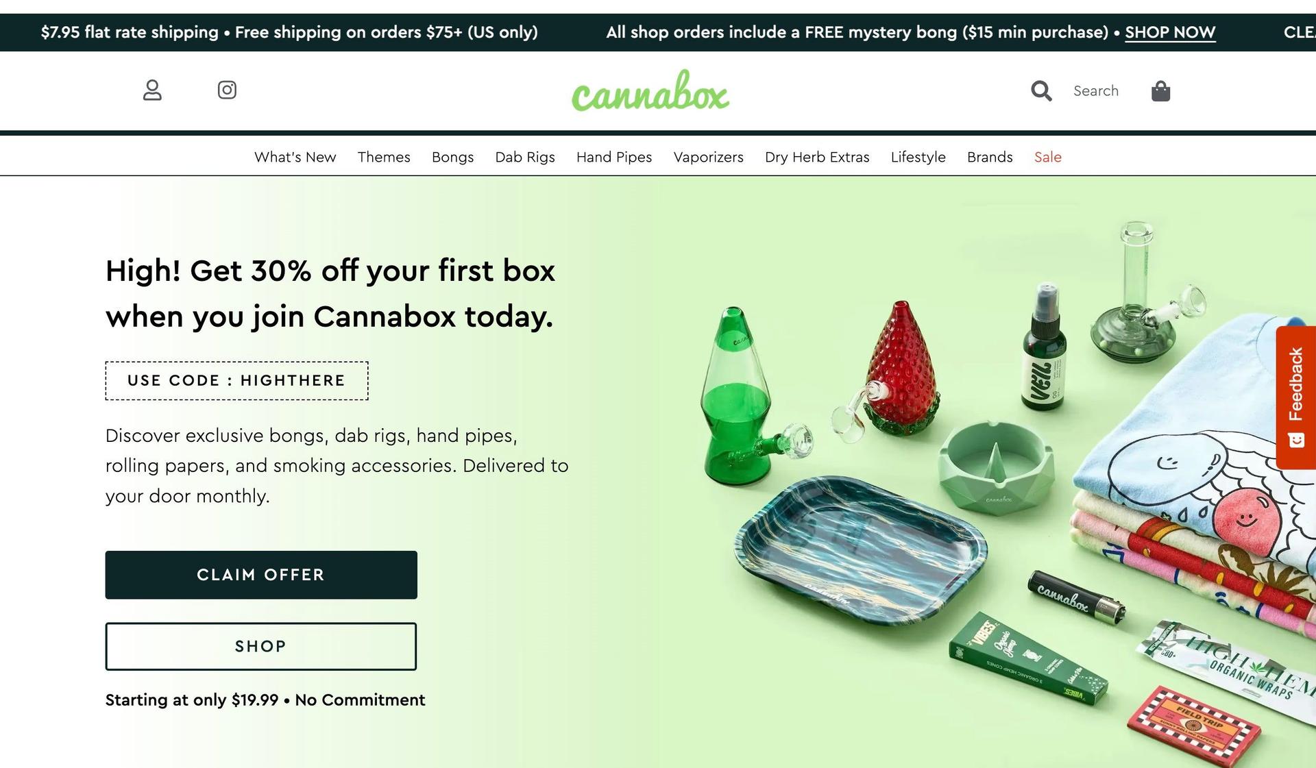 Cannabox-+smoke shop website examples+