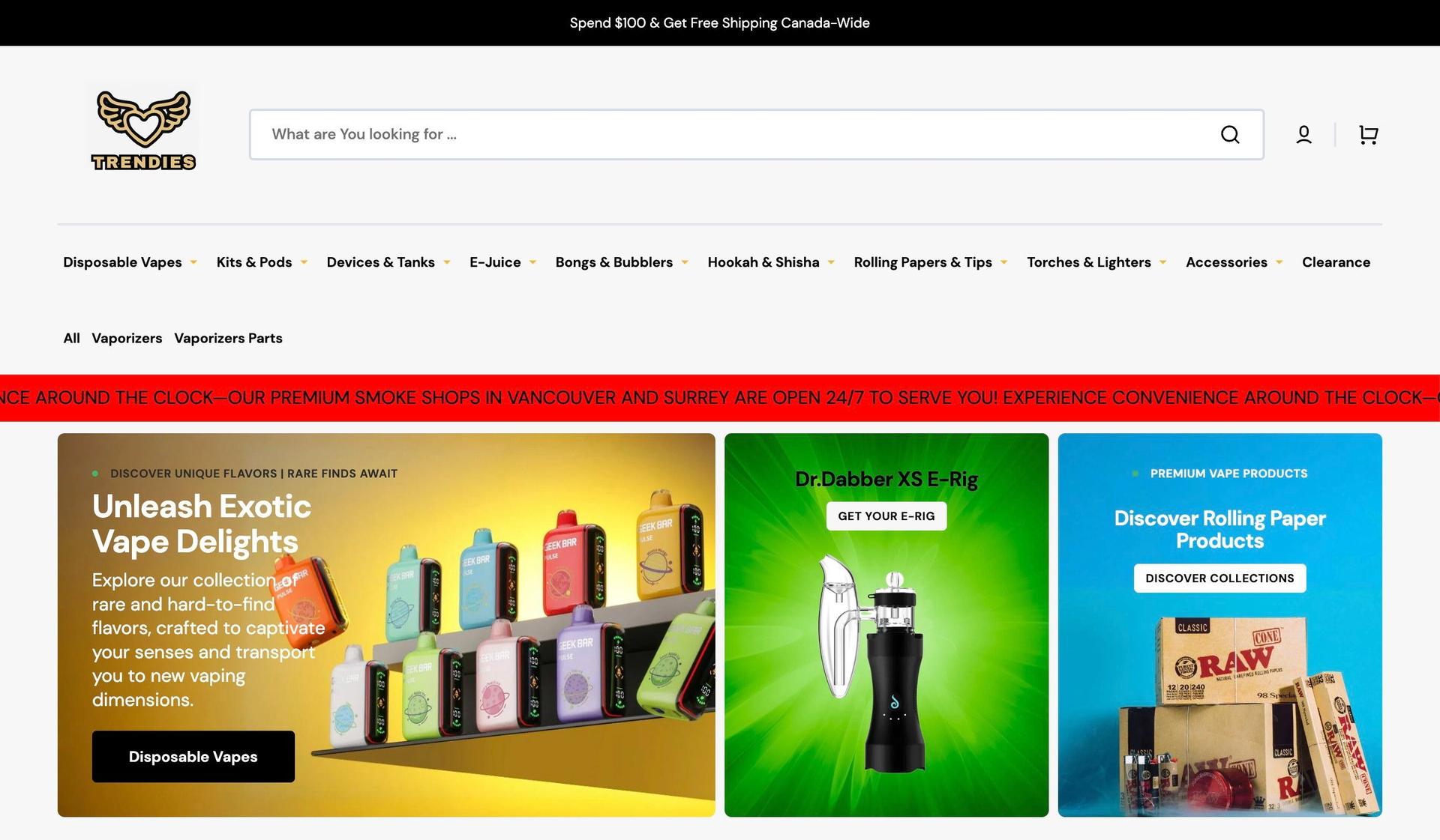 Trendies Smoke-+smoke shop website examples+