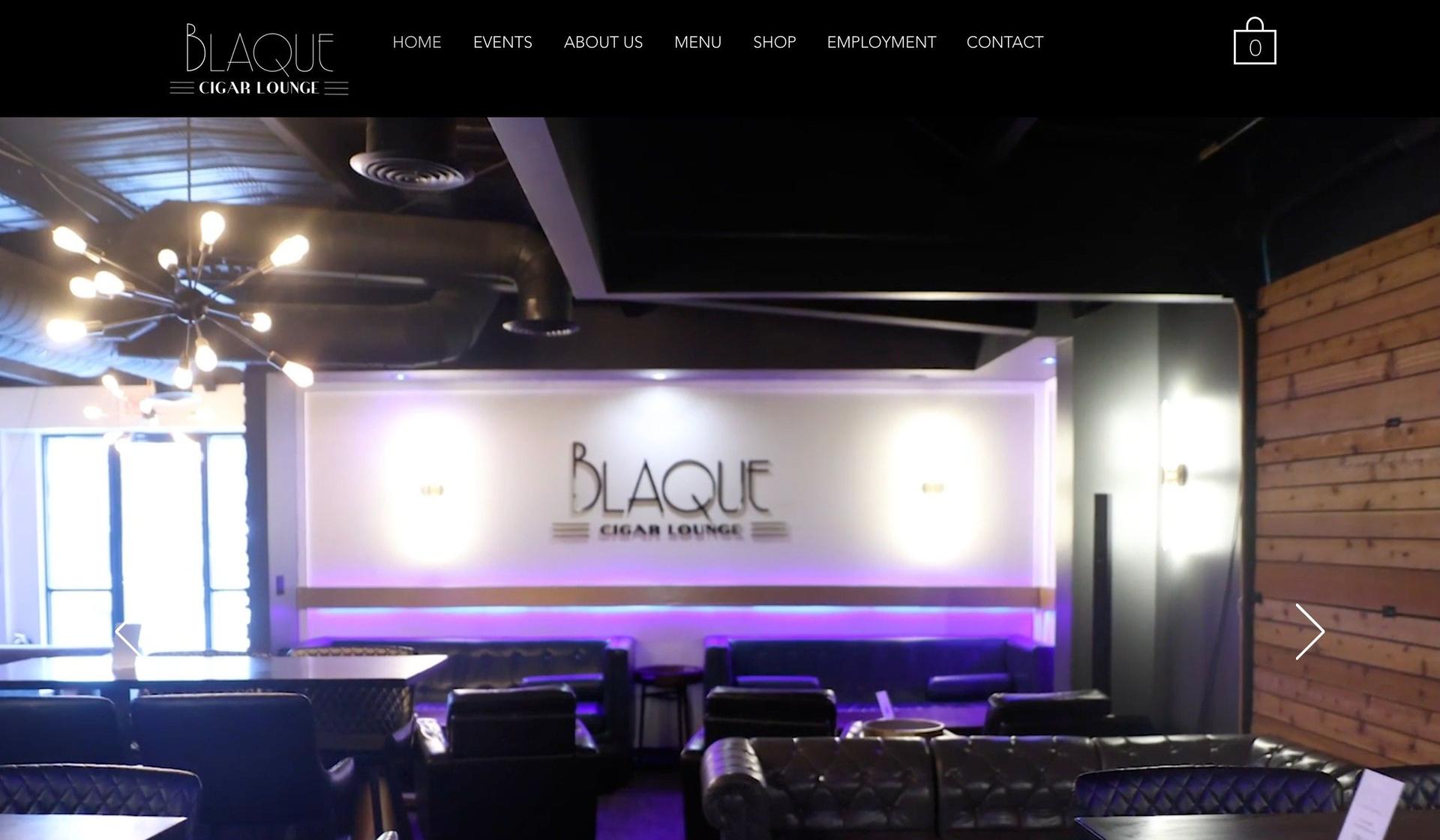 Blaque Cigar Lounge-+smoke shop website examples+