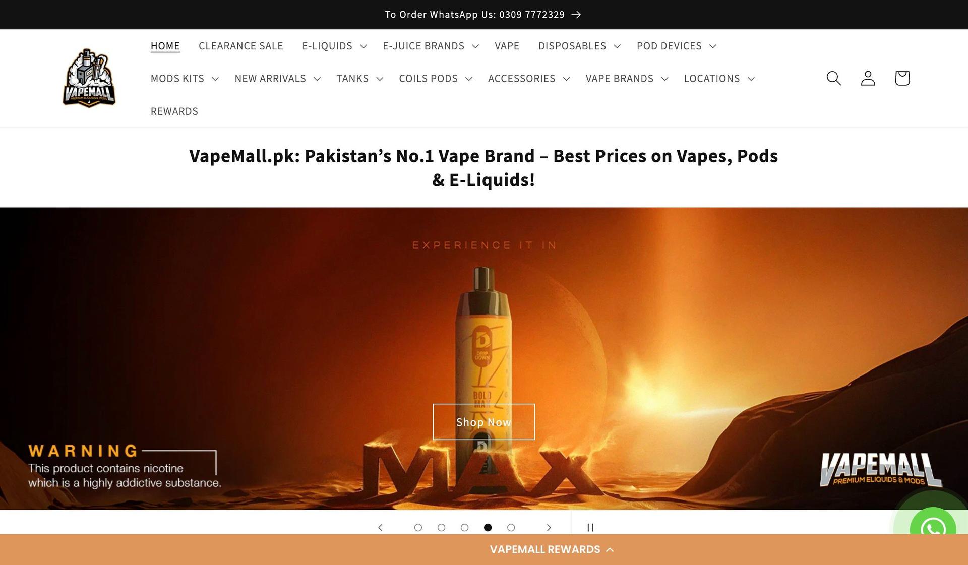 Vape Mall-+smoke shop website examples+