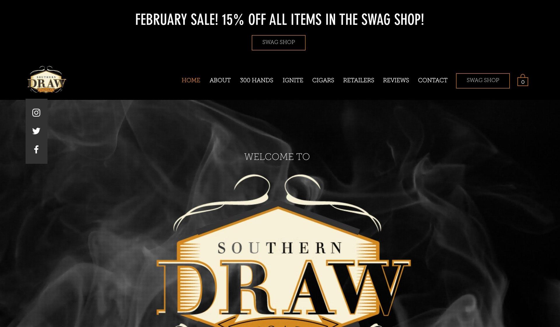 Southern Draw Cigars-+smoke shop website examples+