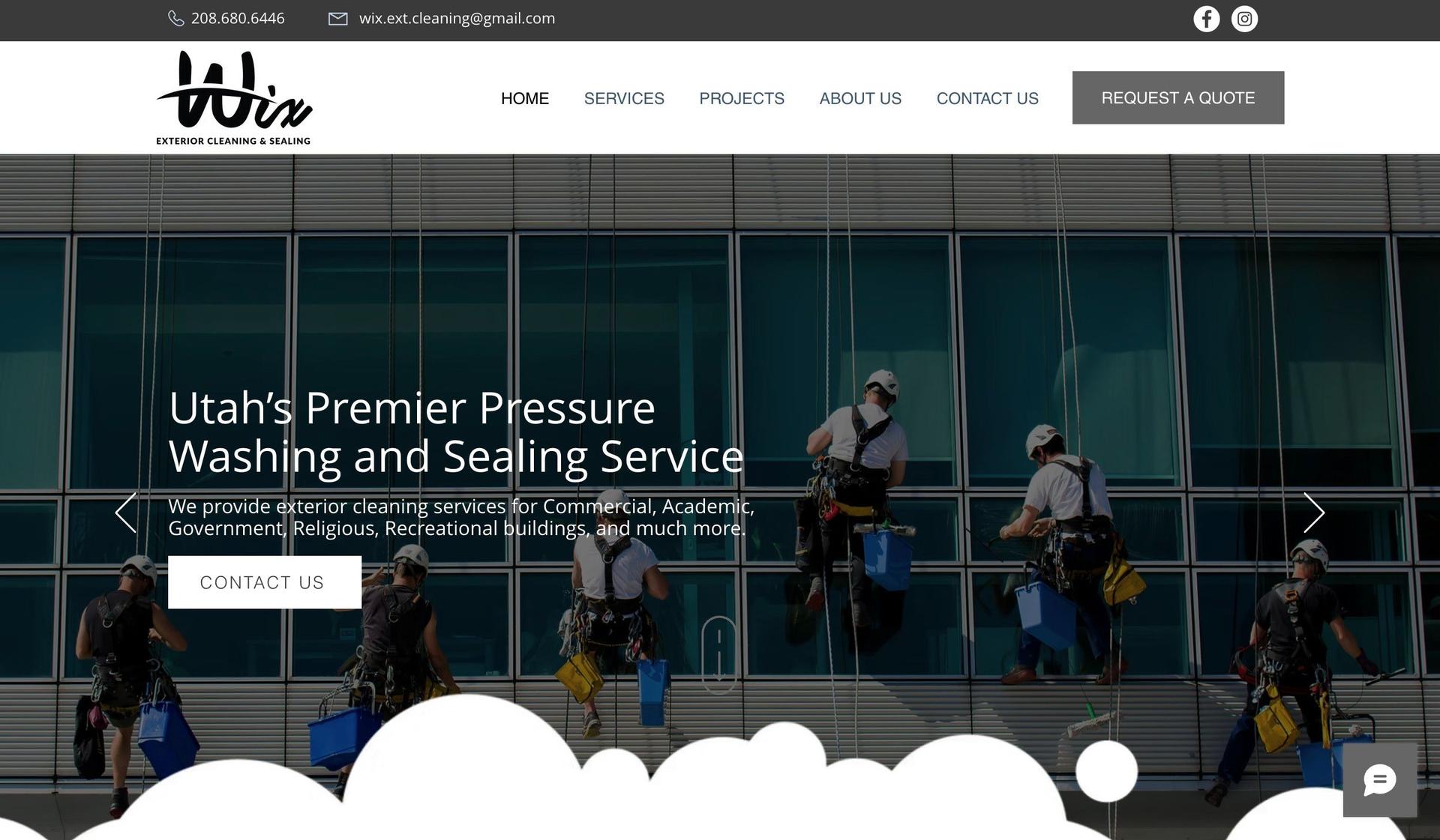 Wix Exterior Cleaning-pressure washing websites