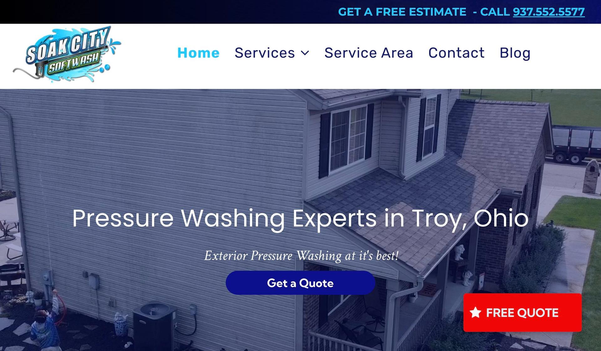 Soak City Softwash-pressure washing websites