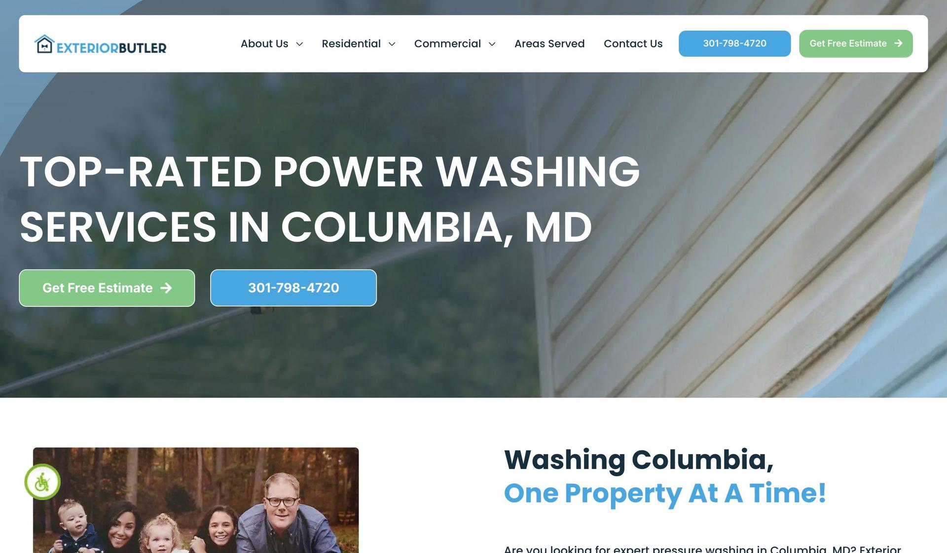 Exterior Butler-pressure washing websites