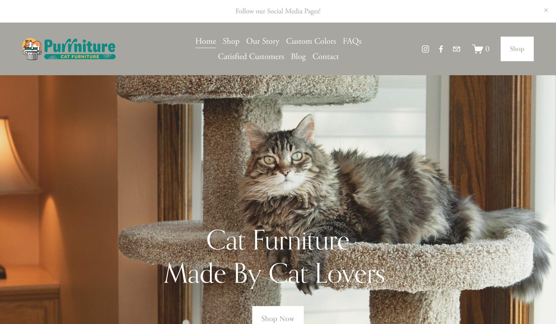 Purrniture-pet shop ecommerce websites