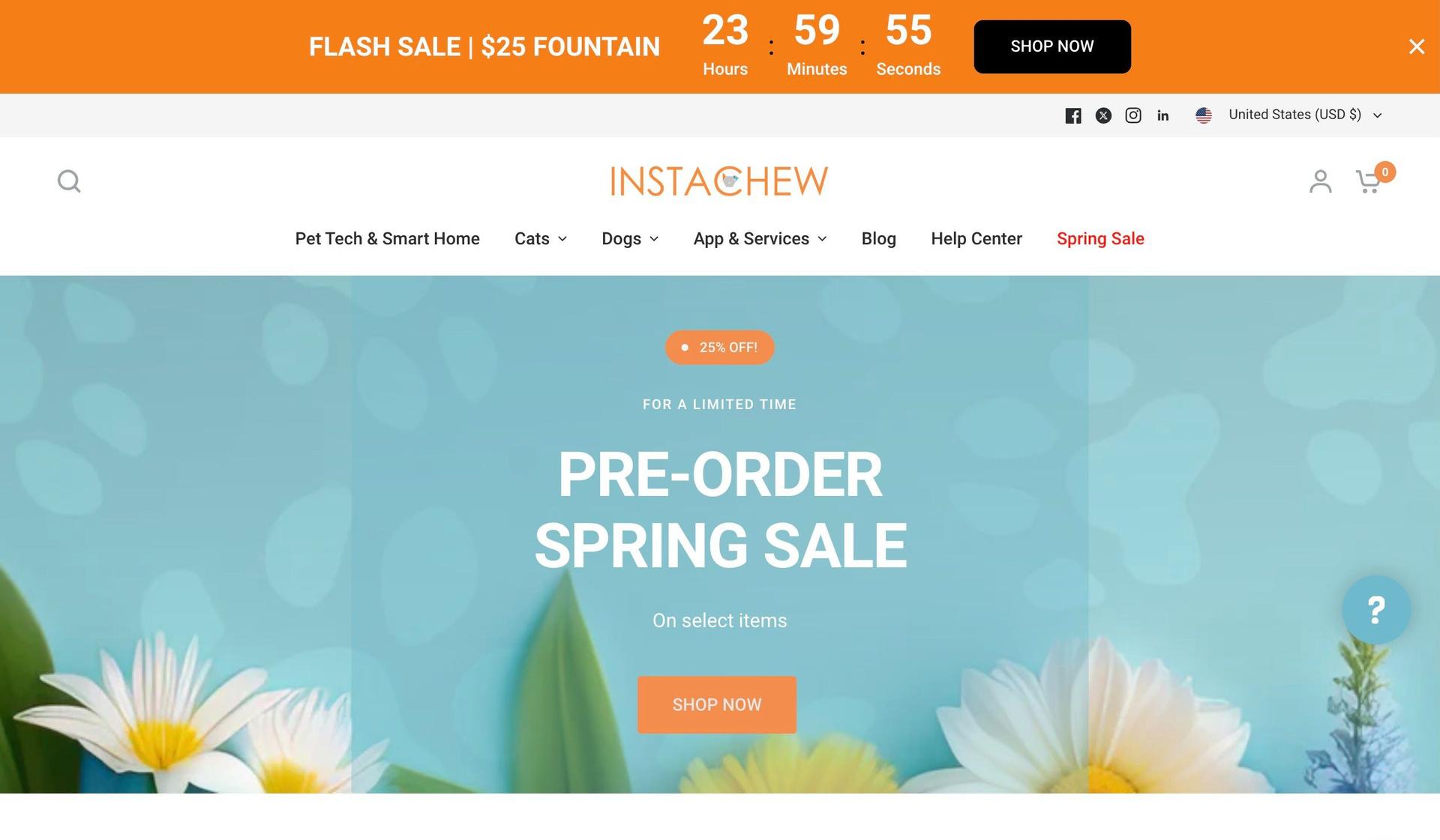 Instachew-pet shop ecommerce websites