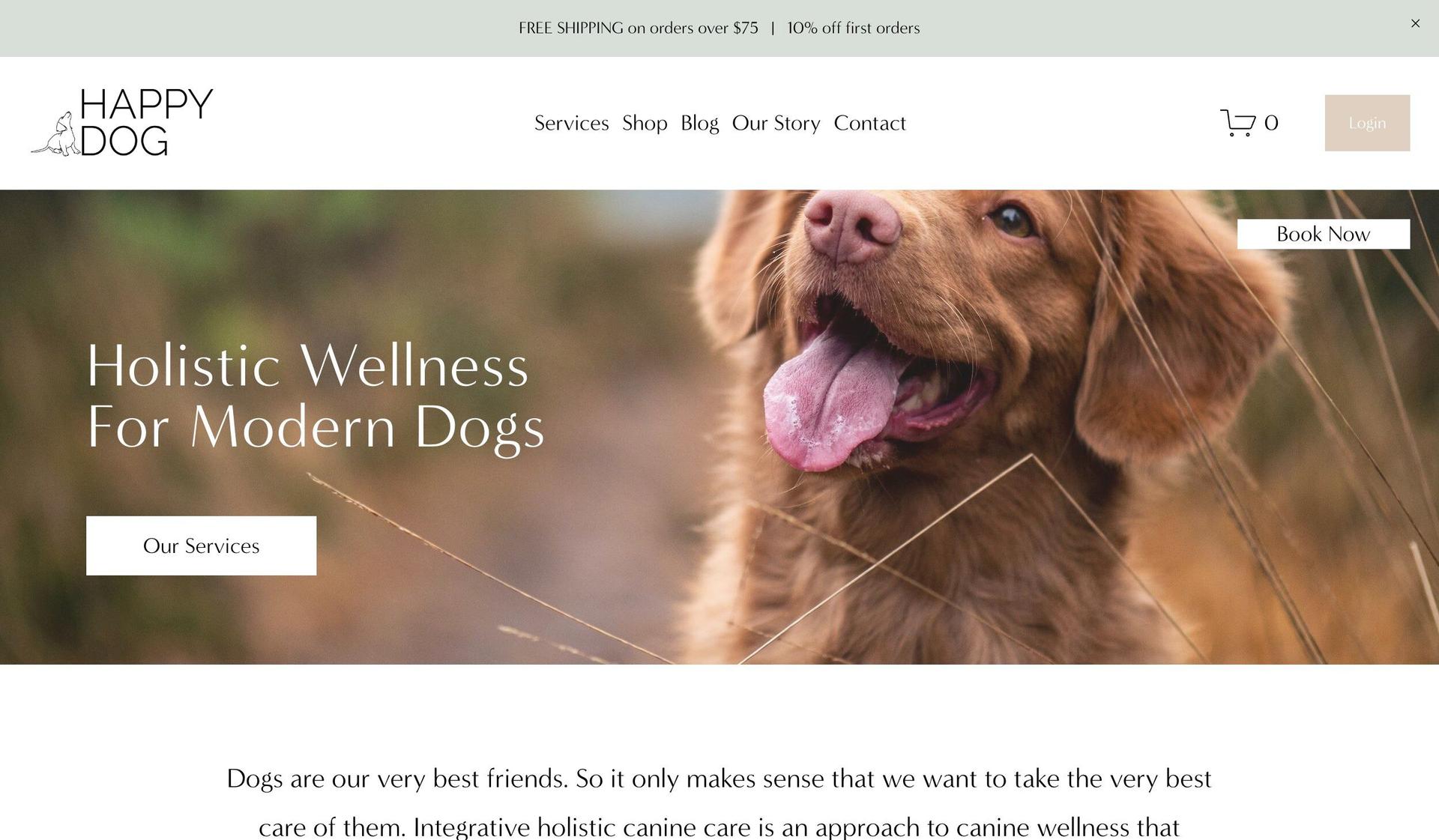 Happy Dog Baltimore-pet shop ecommerce websites
