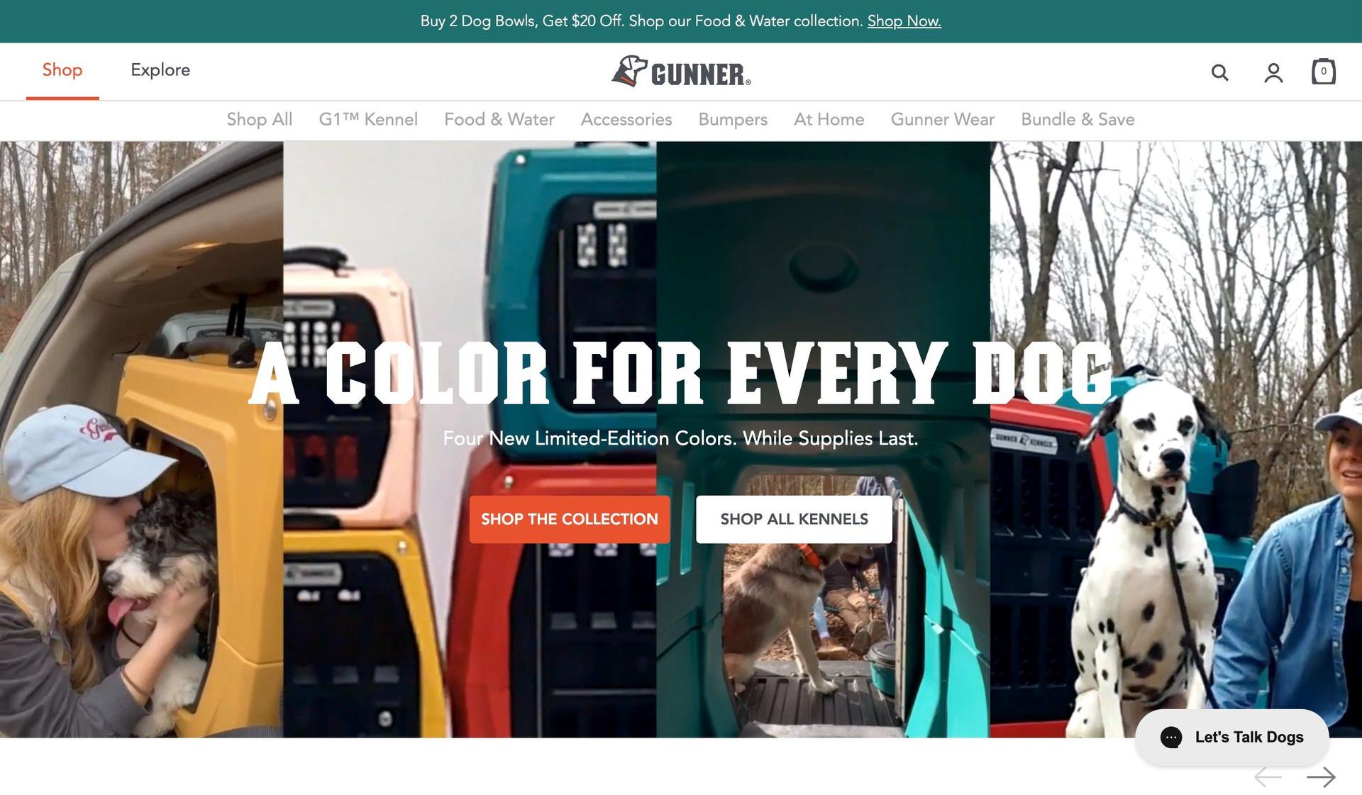 Gunner-pet shop ecommerce websites