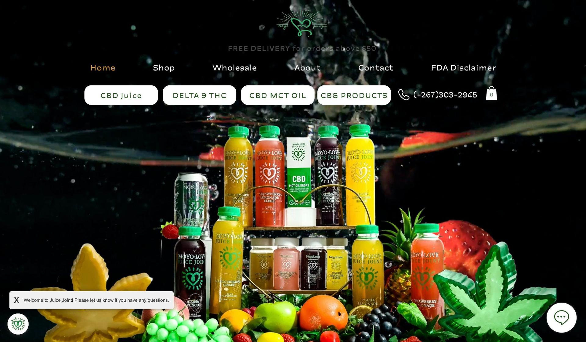 Juice Joint-drinks beverages website examples