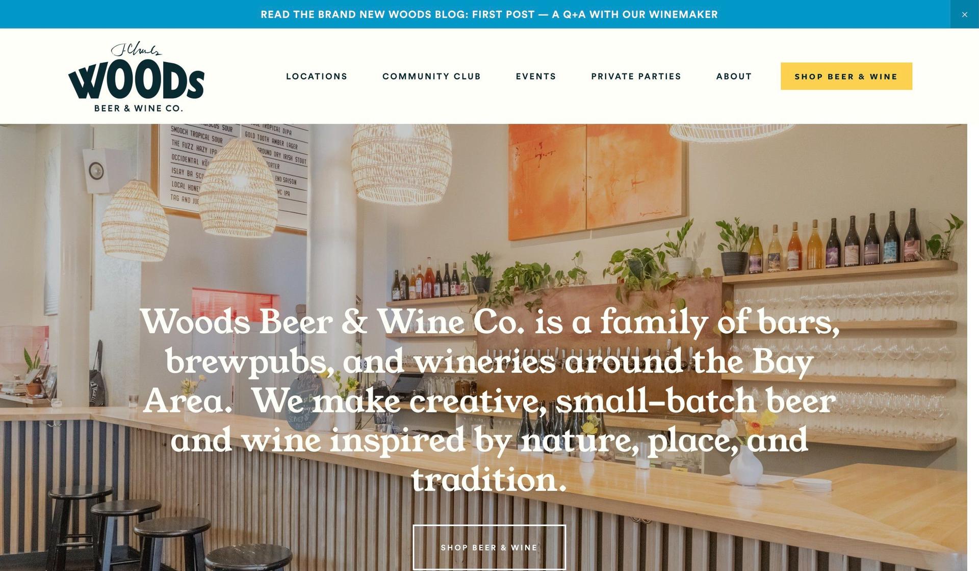 Woods Beer-drinks beverages website examples