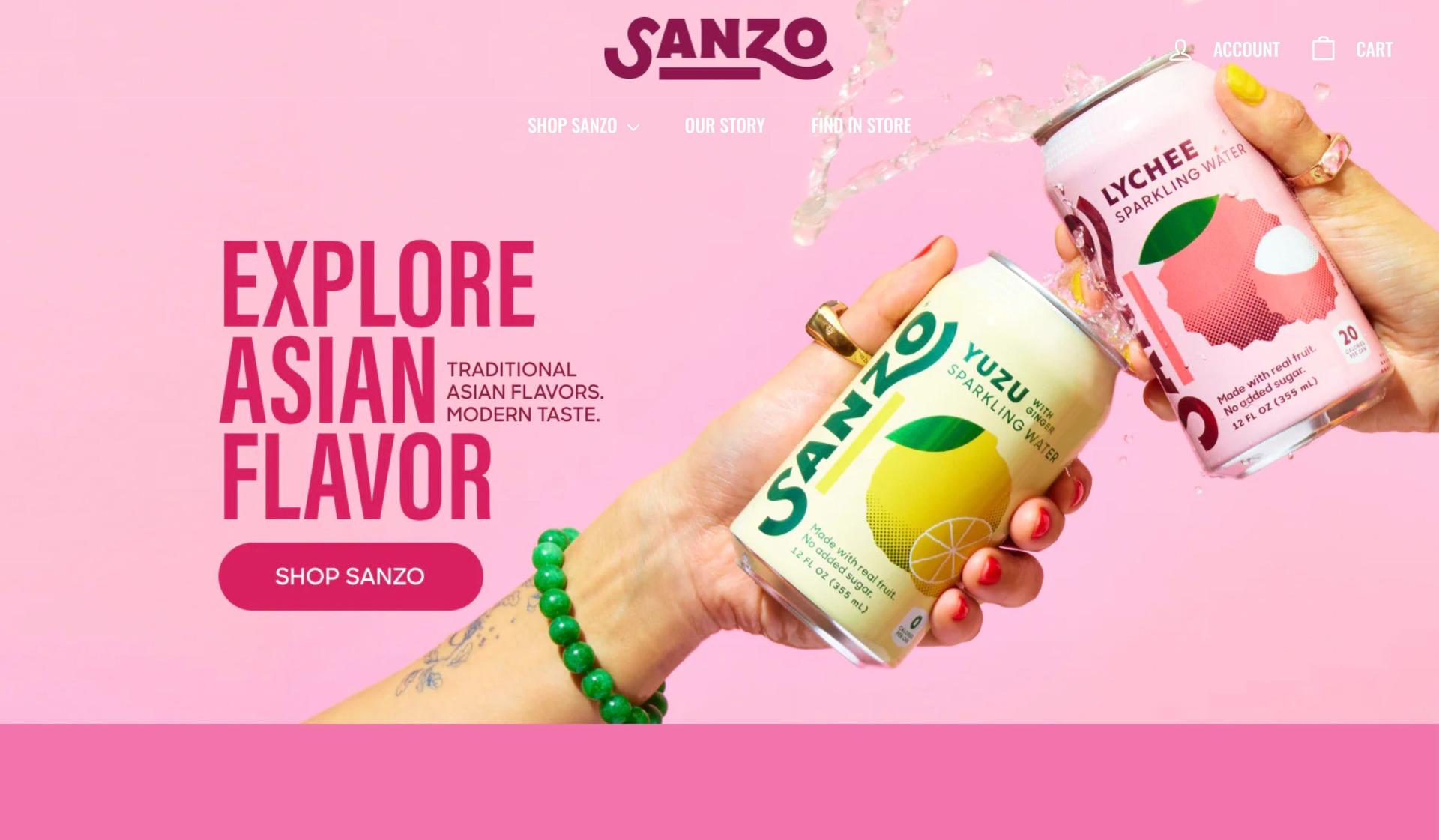 Sanzo-drinks beverages website examples