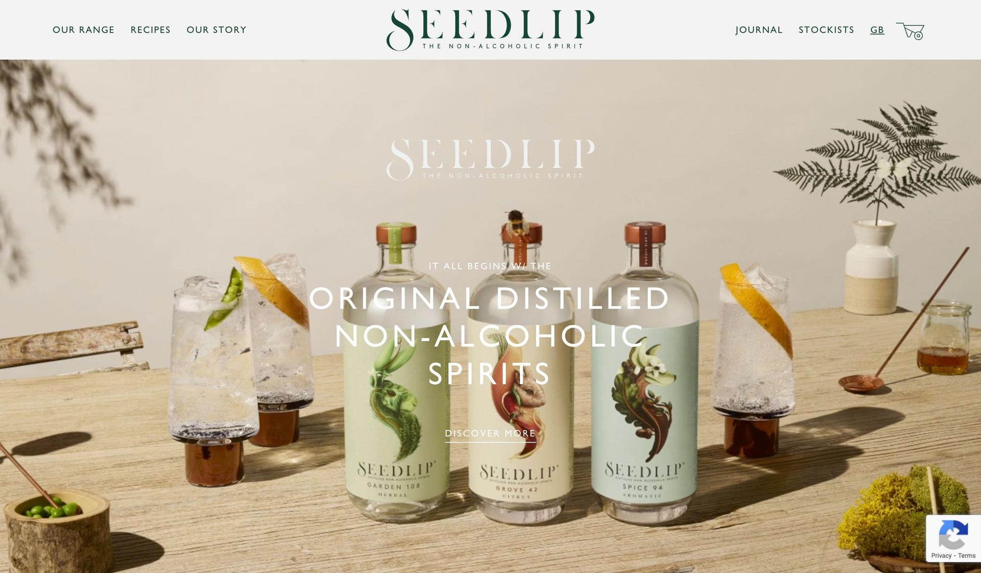 Seedlip Drinks-drinks beverages website examples