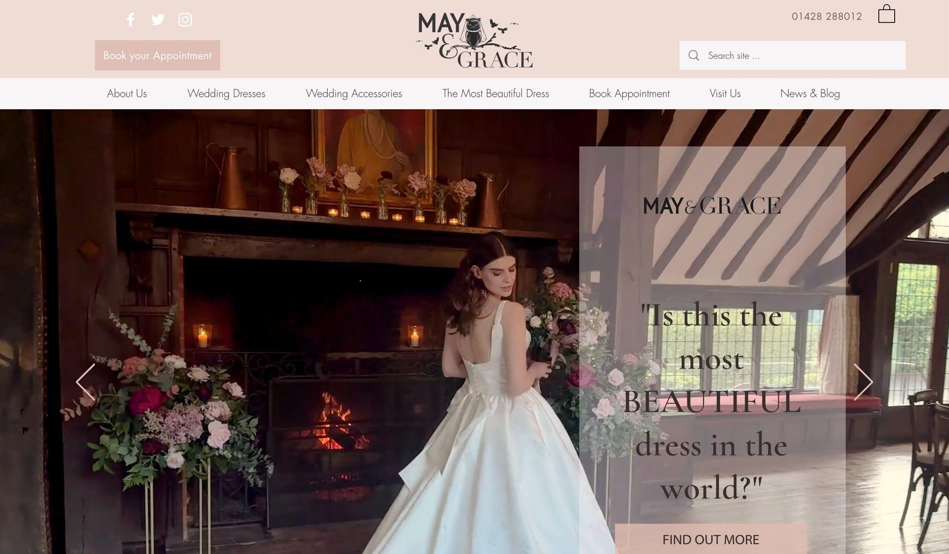 May & Grace Bridal-bridal boutique website designs