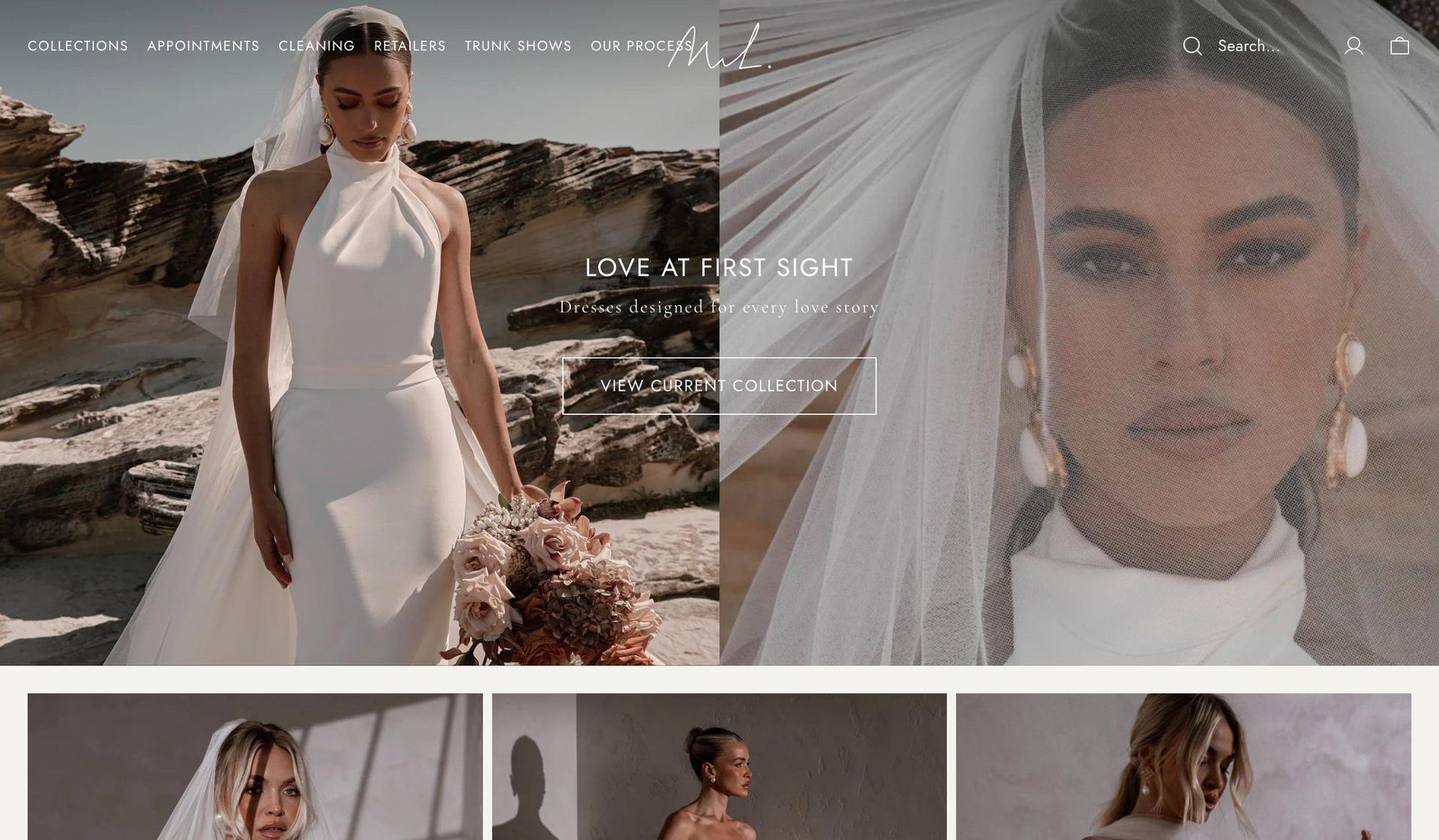 Made With Love Bridal-bridal boutique website designs