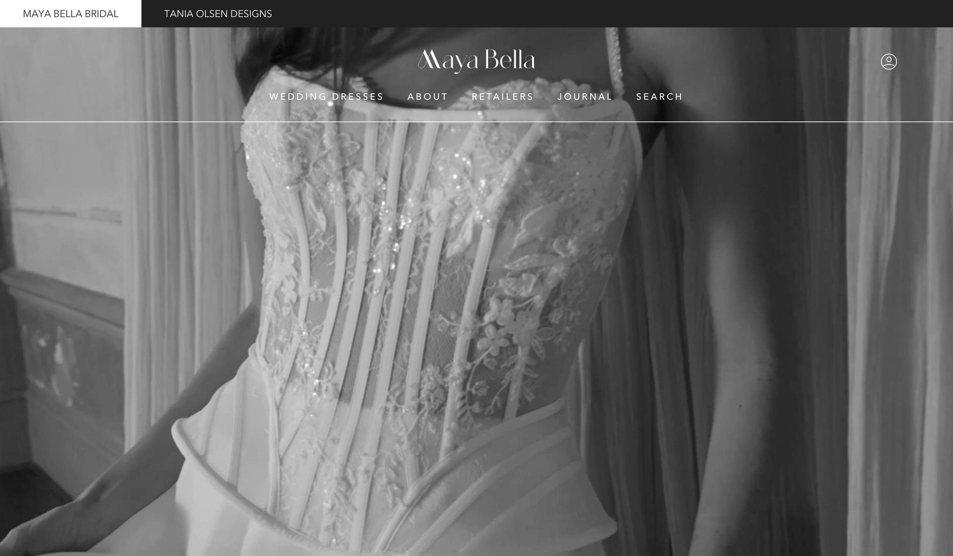 Maya Bella-bridal boutique website designs