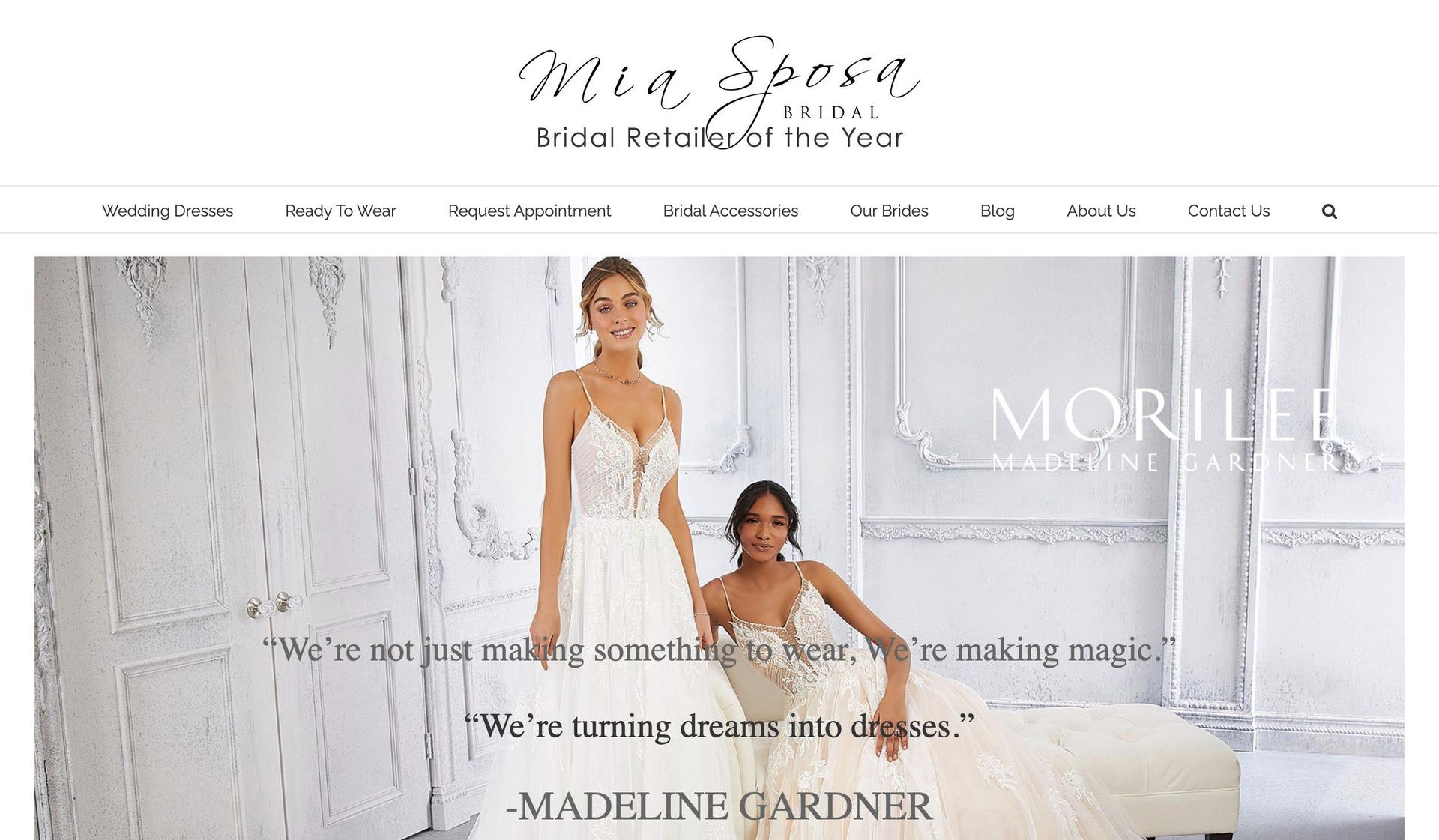 Wedding Dresses Newcastle-bridal boutique website designs