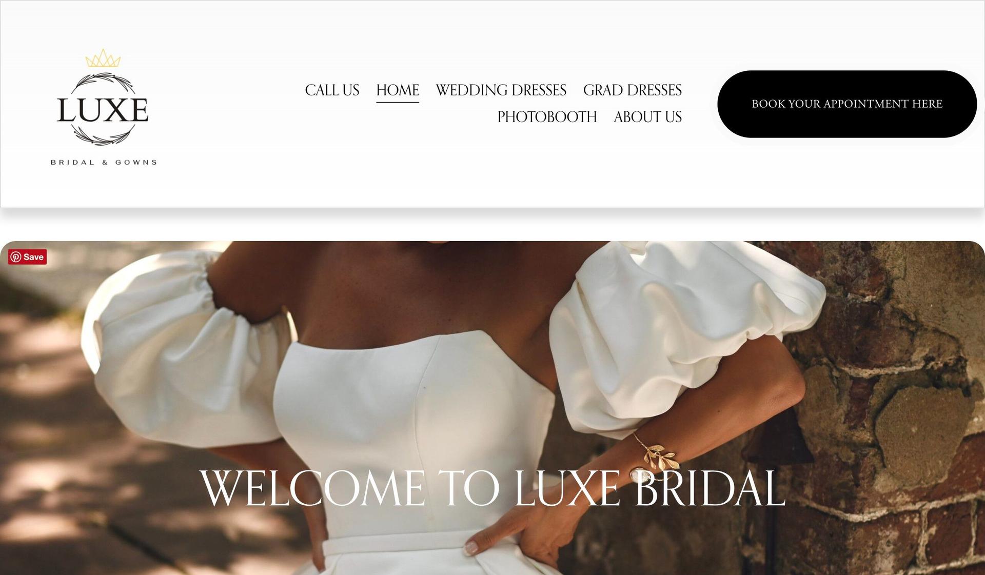 Luxe Bridal-bridal boutique website designs