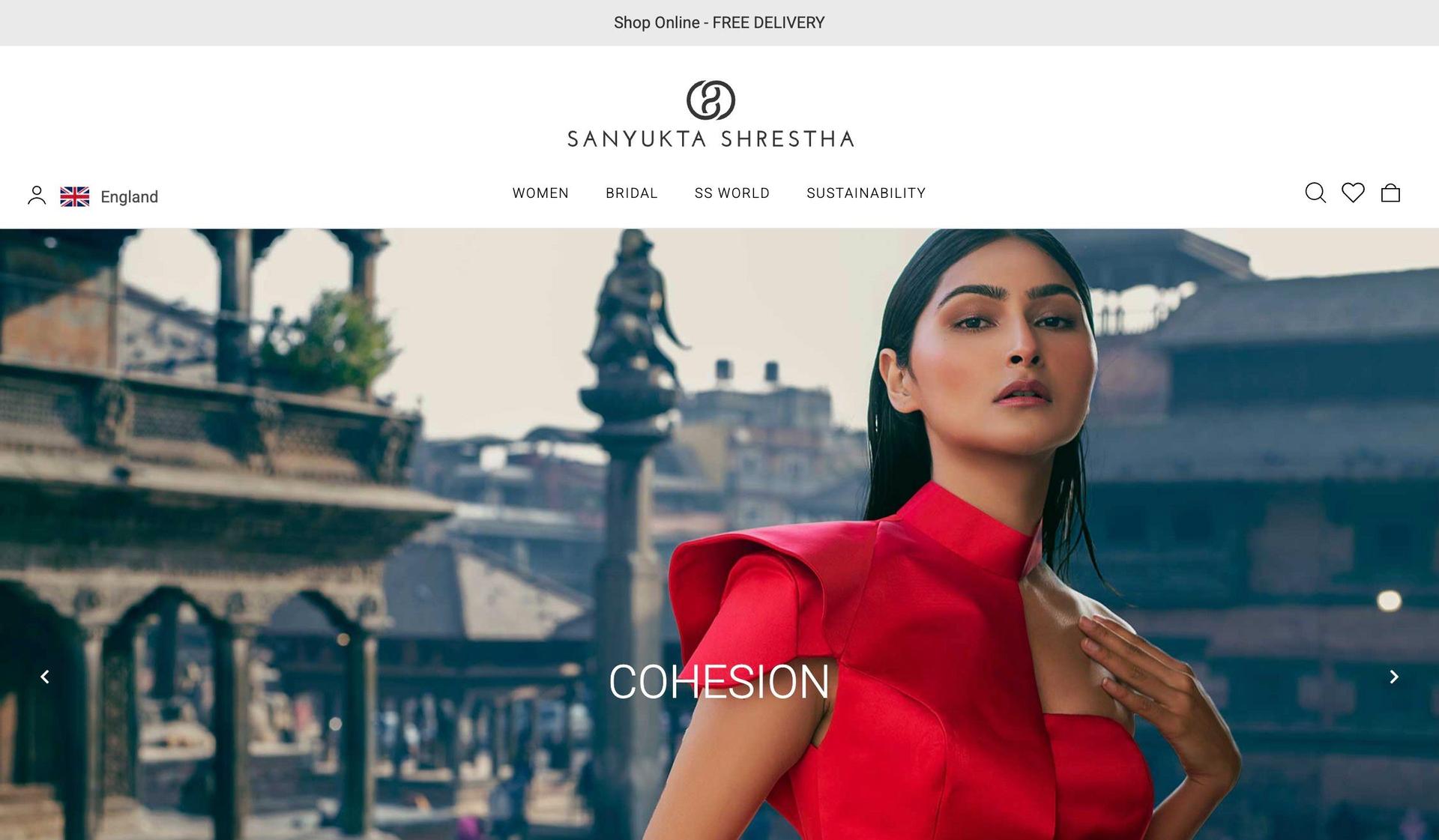 Sanyukta Shrestha-bridal boutique website designs