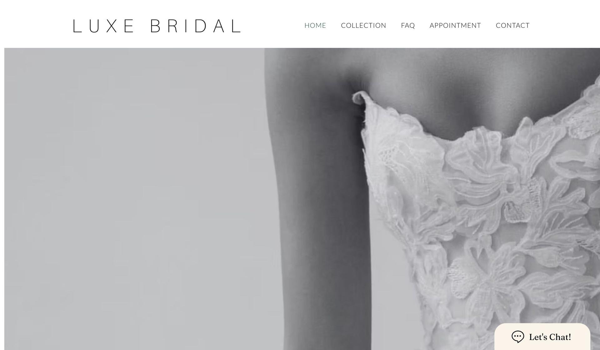Luxe Bridal Australia-bridal boutique website designs