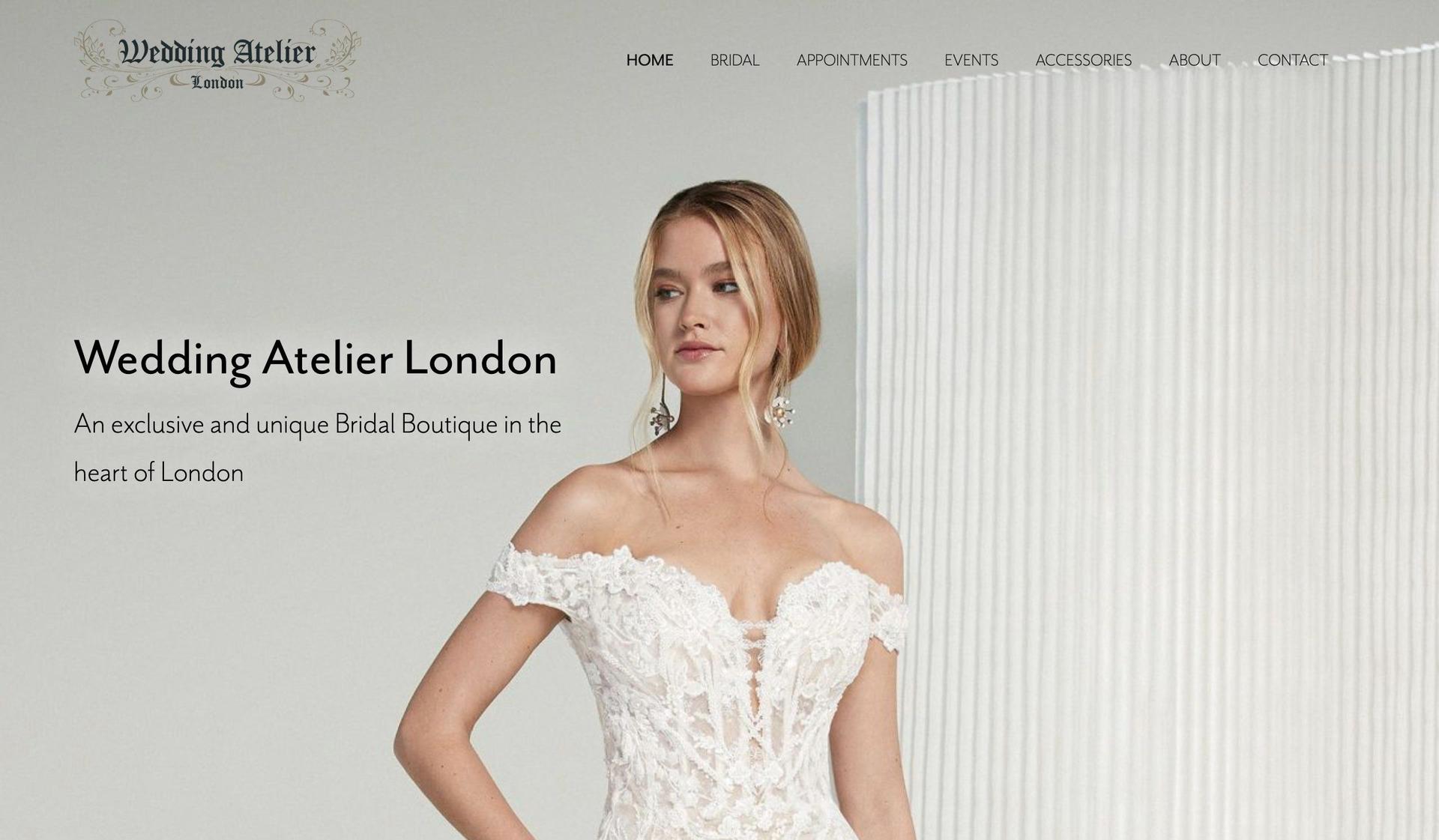 Wedding Atelier-bridal boutique website designs