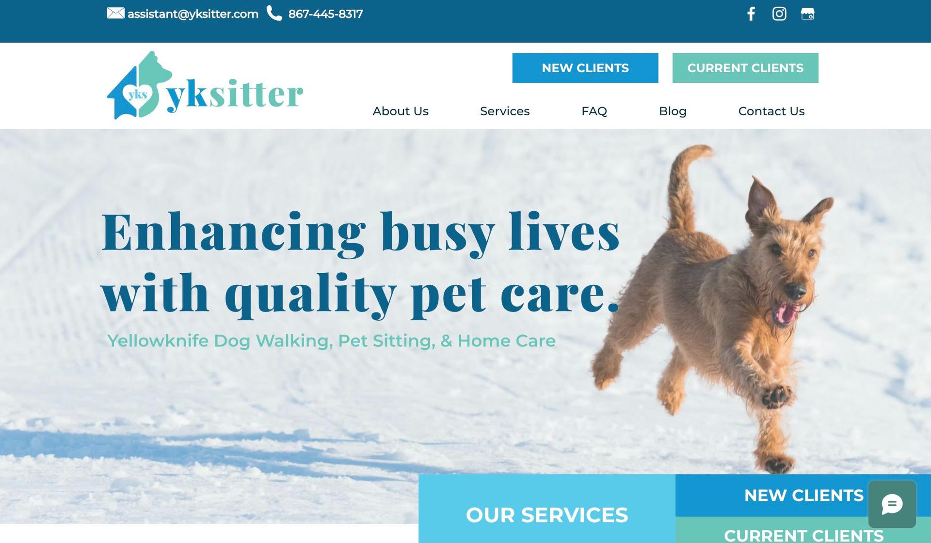 YKSitter-dog walking website examples