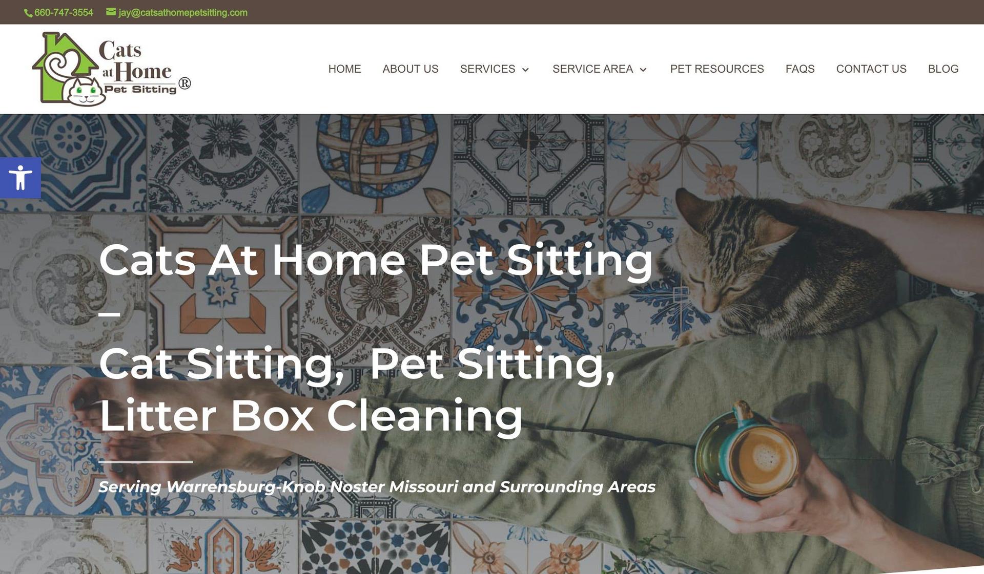 Cats at Home Pet Sitting-dog walking website examples