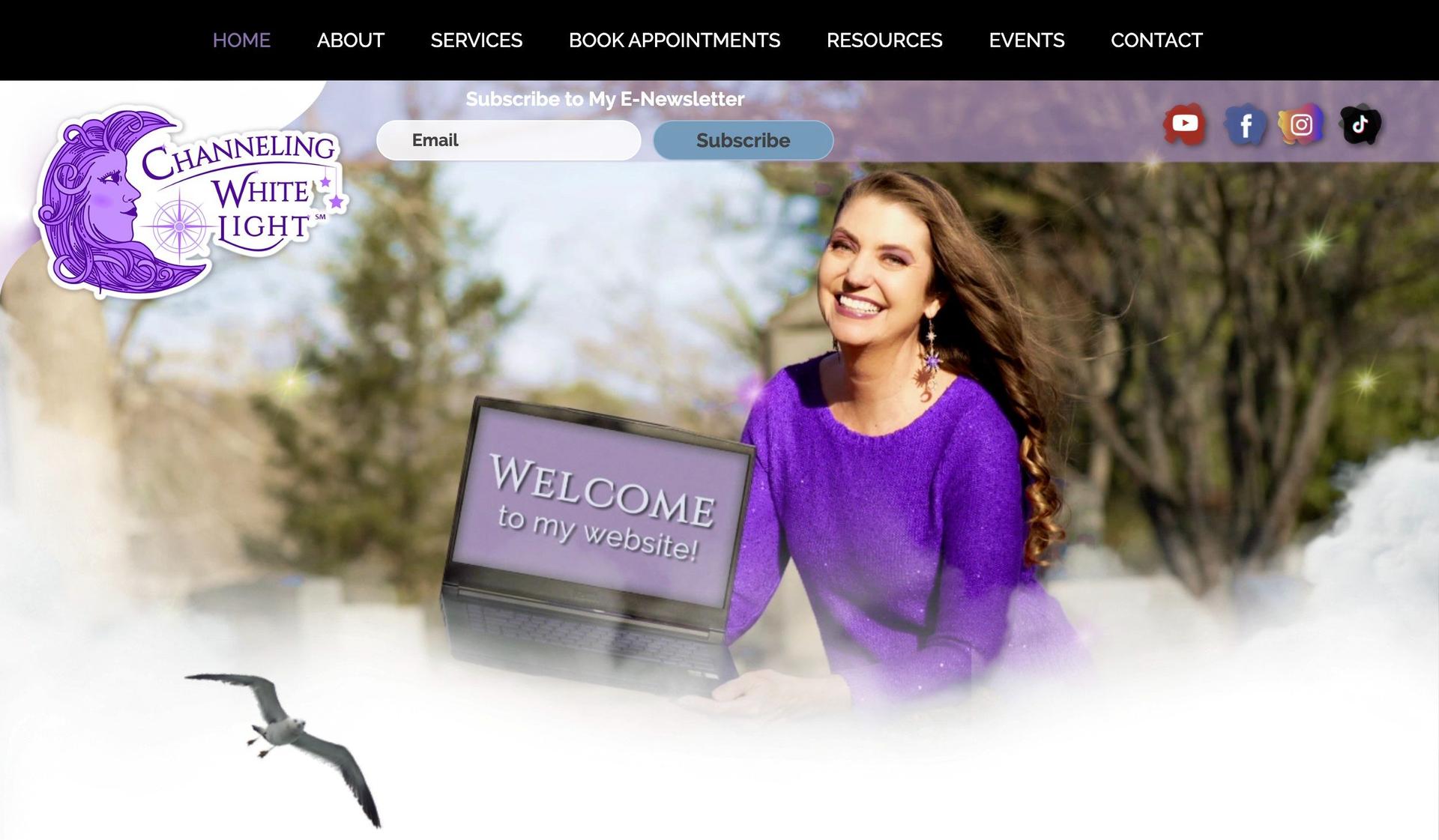 Channeling White Light-psychic website design