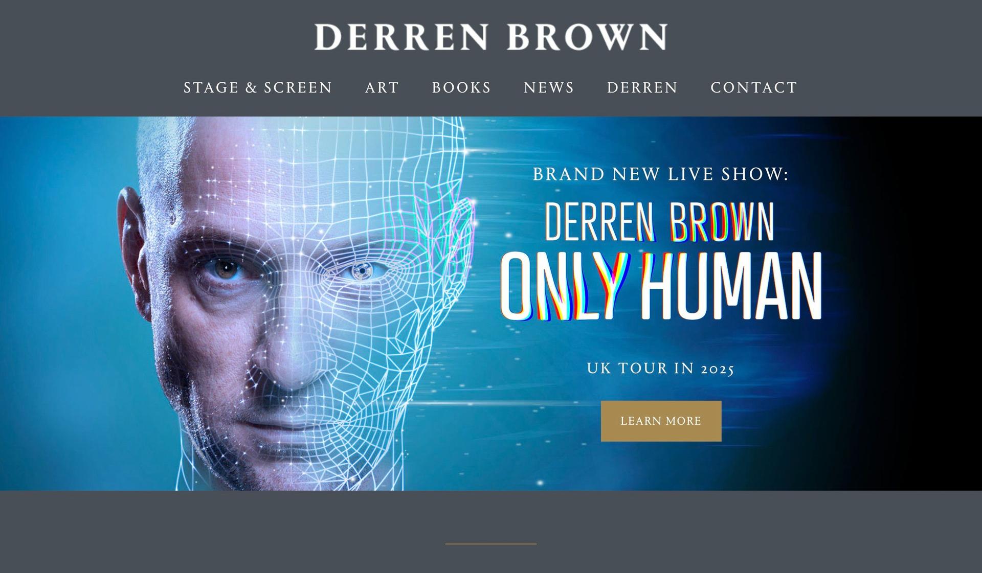 Derren Brown-psychic website design