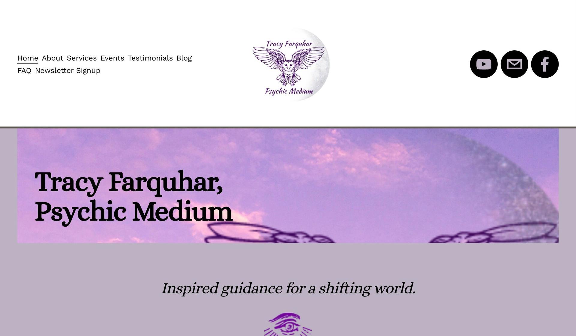 Tracy Farquhar-psychic website design