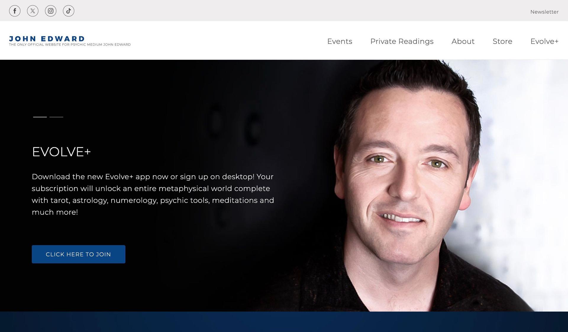 John Edward-psychic website design