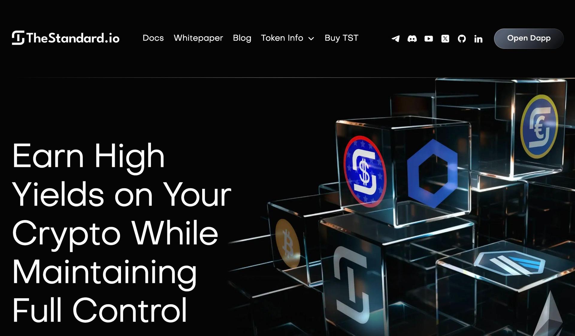 The Standard-cryptocurrency website design examples