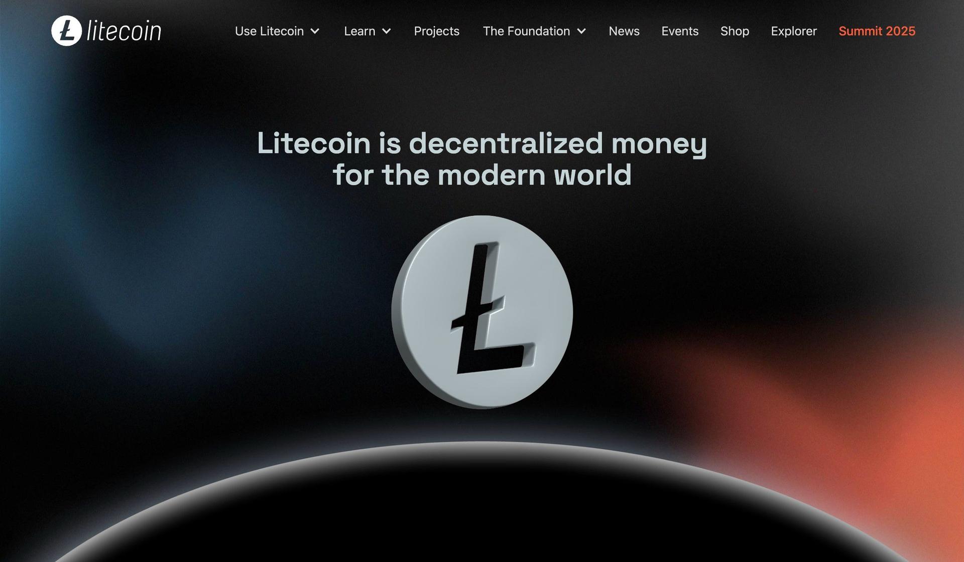 Litecoin-cryptocurrency website design examples