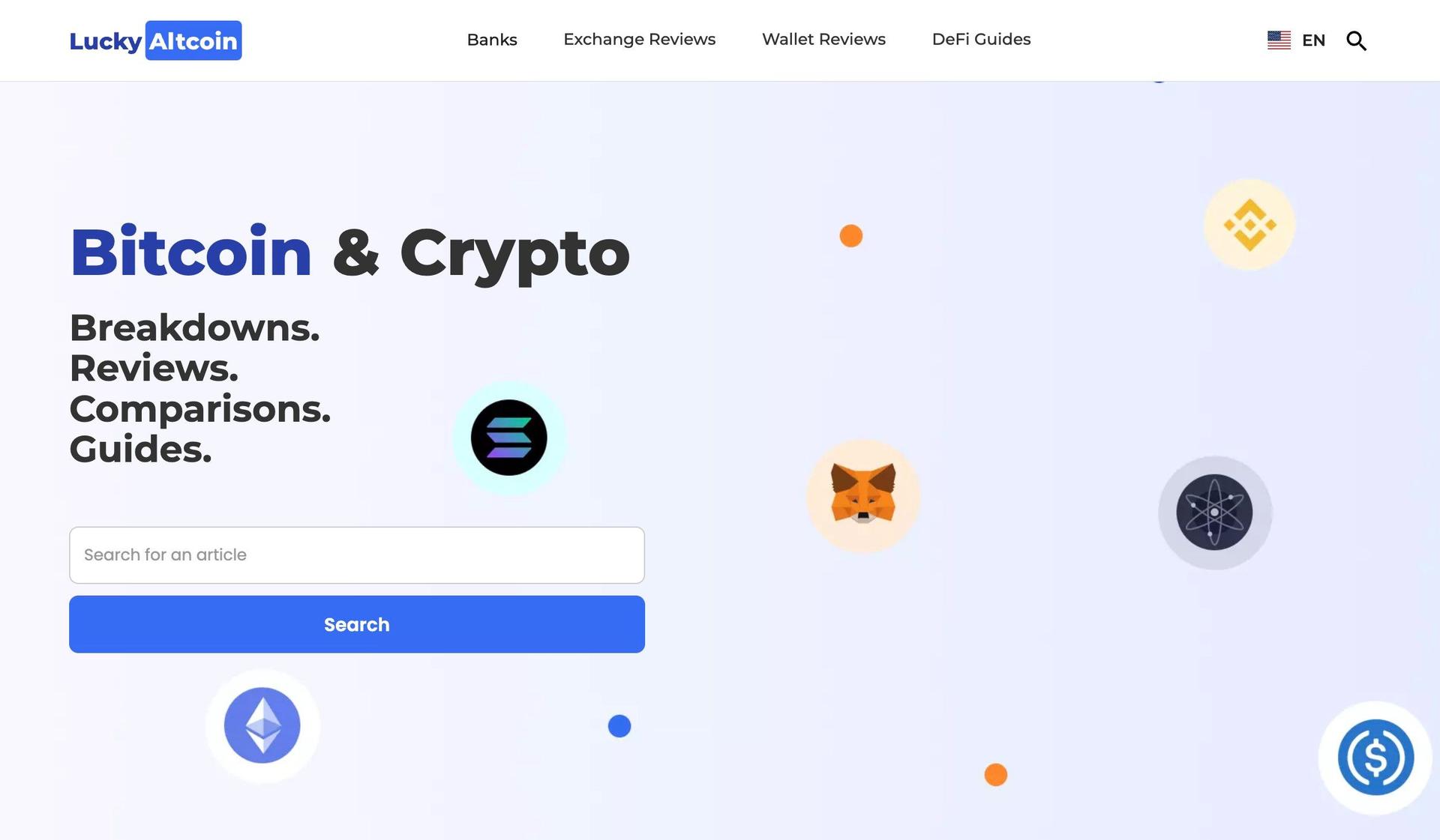 Lucky Altcoin-cryptocurrency website design examples