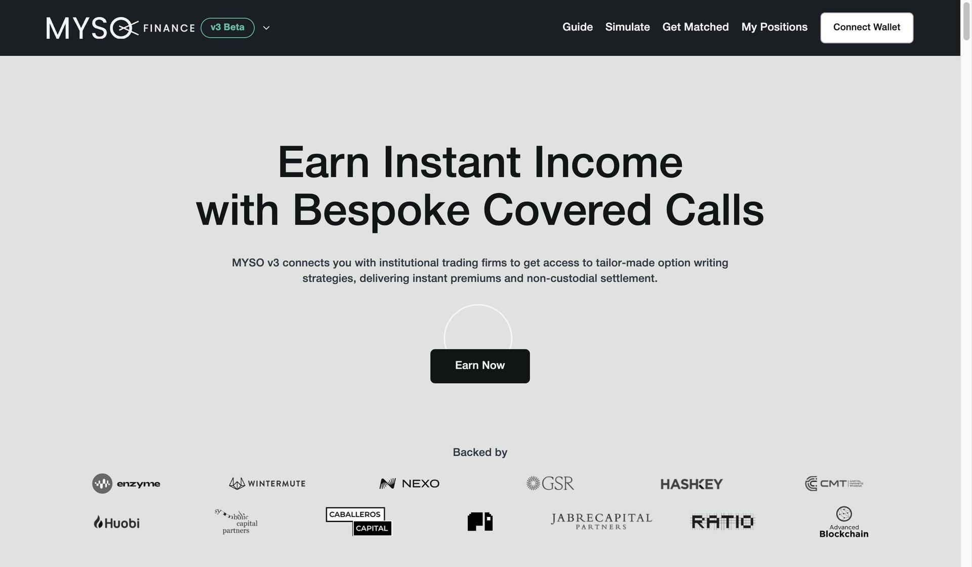 Myso Finance-cryptocurrency website design examples