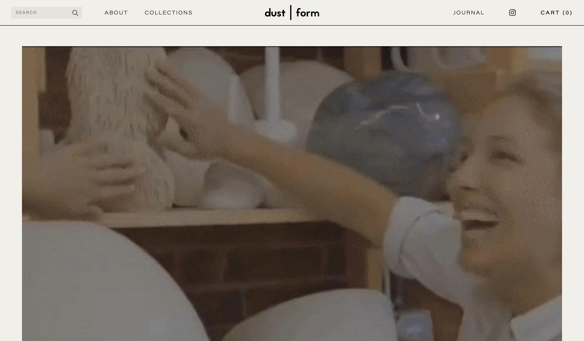 Dust and Form-ceramic store web designs