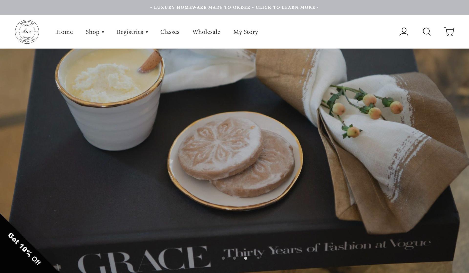 Pottery by Eleni-ceramic store web designs