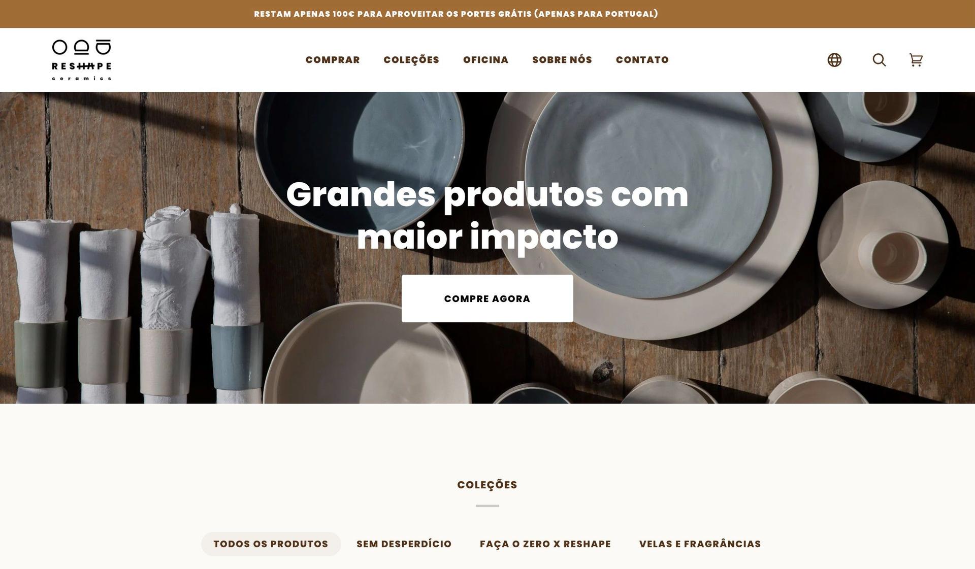 Reshape Ceramics-ceramic store web designs