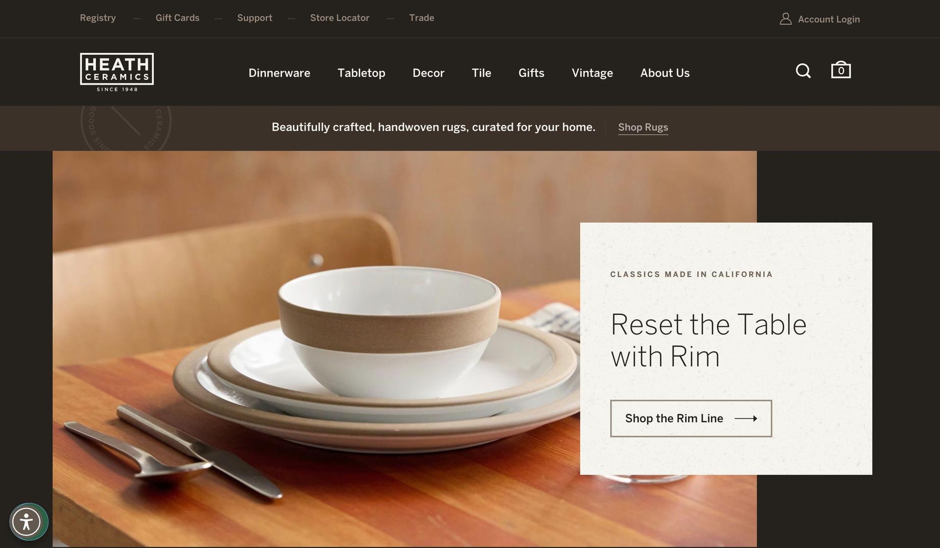Heath Ceramics-ceramic store web designs