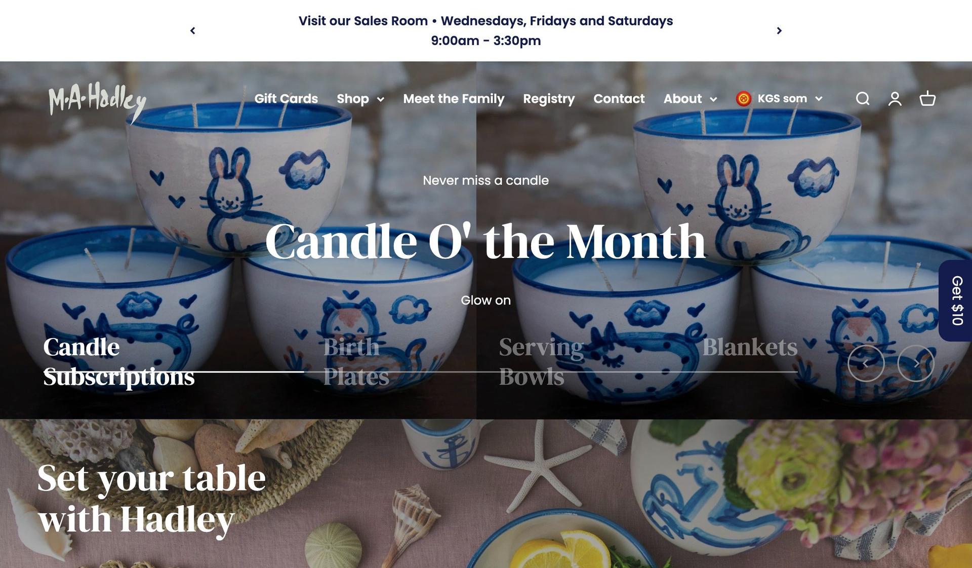 Hadley Pottery-ceramic store web designs