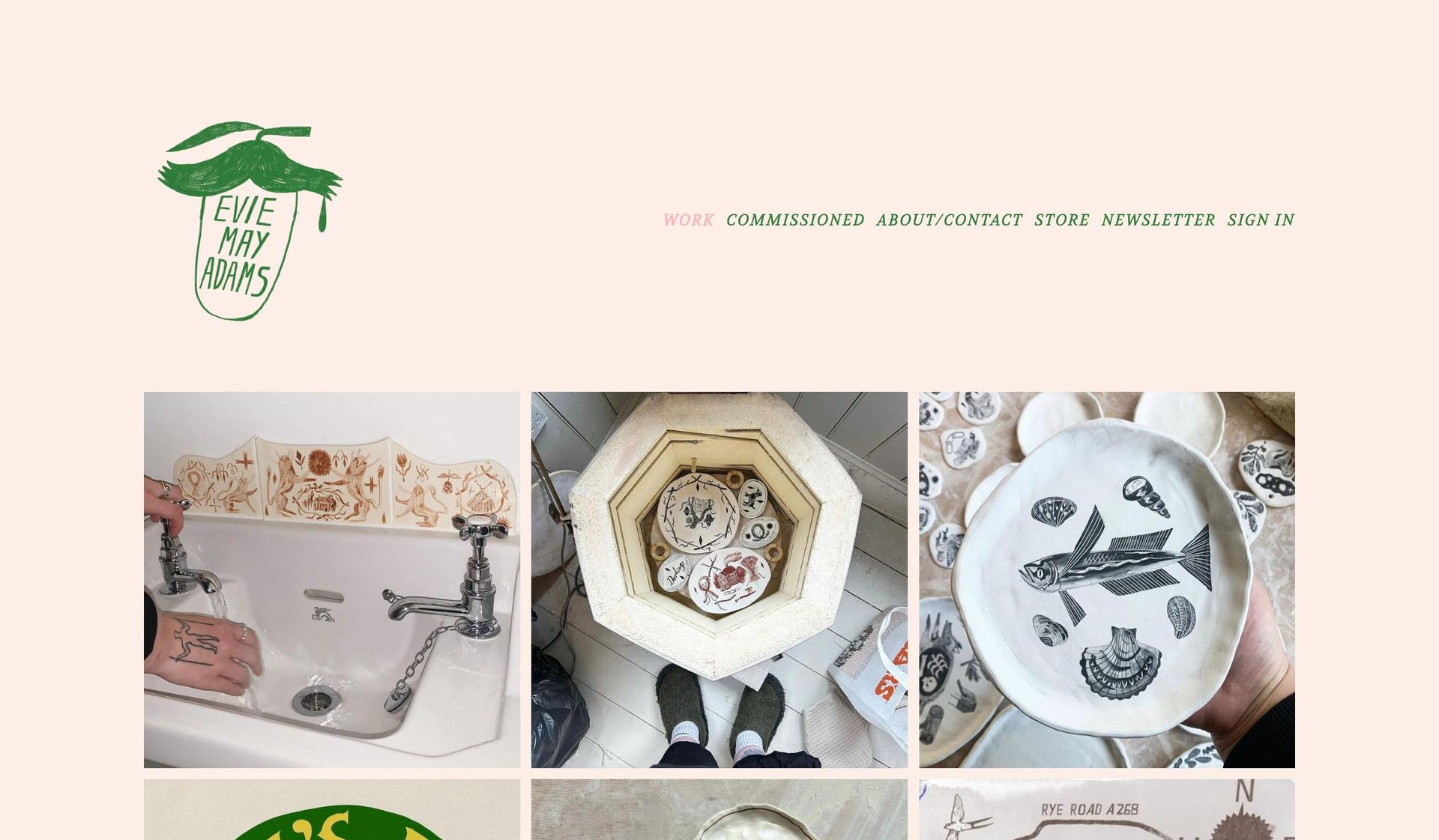 Evie May Adams-ceramic store web designs